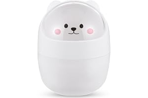 Veemoon Mini Scrivania Pattumiera Orso Indossare Piccolo Scrivania Cestino Cartone Animato