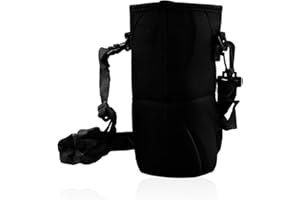 GLADFRESIT Bottle Cage -Pouch Neoprene Carrier Cover Bag with Shoulder Strap - Water Bottle Holder for Daily Walking, Hiking, and Other Outdoor Activities