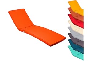 Linxor - Coussin déhoussable pour Bain de Soleil, transat - 183 x 60 cm - Plusieurs Coloris