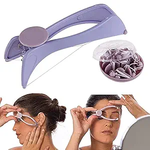 CARDEX Eyebrow Face and Body Hair Threading and Removal System Tweezers for eyebrows, threading tool, threading epilators for women (Purple) (SLQ-CRDX 042)