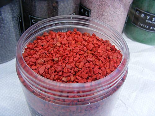 Glass Chippings Gravel Glass Spheres Sand 18 Varieties Aquariums Garden Wedding Scatter Centre Pieces Candle Displays Window Dressing Hobbies Arts & Crafts Models (Persian Red Gravel)