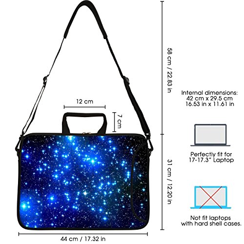 Sidorenko 17-17 3 Zoll Laptoptasche   Laptop Umh  ngetasche  Stilvolle Designer - Computer - Notebook-Schultertasche aus Neopren Schmutz- und Wasserab