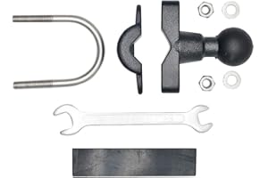 Baceyong RAM Mount U-Bolt Base de manillar de motocicleta con bola de 1 pulgada RAM-B-231ZU, base de montaje para manillar de motocicleta de 3/4"-1 1/4"