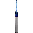 Jiiolioa X2112G Standard Spiral CNC Router Bit 1/4-Inch 2 Flute Down Cut End Mill 1/8" X 4/5" X 1/4" X 2 1/2"