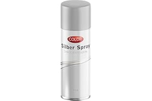 CEPEWA Spray decorativo per fai da te, 111 ml, colore argento, per Natale, spray lucido (1 bomboletta spray argento)