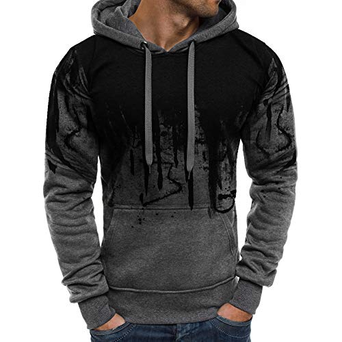 Preisvergleich Produktbild Herren Kapuzenpullover PersöNlichkeit Briefdruck Casual Herrenhemd (M-2Xl) Multi-Color Optional Grey XXL