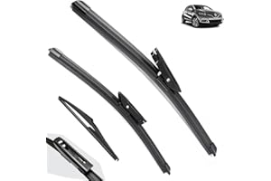 AUTOPIXL Essuie-glace de voiture compatible avec Renault Captur Kaptur 2013-2016 Balais d'essuie-glace avant arrière de voiture Essuie-glaces en caoutchouc souple Pare-brise automatique 26"+14"+11" 2015 (Co