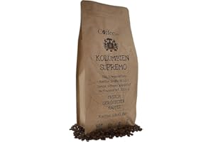 Coffeenes Kawa Ziarnista Arabica Kolumbia Supremo 1kg – Świeżo Palona | 100% Arabica z Nutami Owoców, Czekolady i Karmelu | Kawa o Średniej Kwasowości i Aksamitnej Teksturze