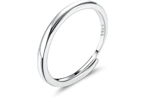 ALEXCRAFT Ring Silver 925 Women Men Open Adjustable Gifts for Girlfriend Mom Girls Valentine's Day