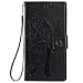 Produktbild Fall für Sony Xperia Z4, Sony Xperia Z4 Schutzhülle, coffeetreehouse Pretty Persönlichkeit sehr Schutz Gute Qualität PU Leder Wallet und Kartenschlitz Flip Schutzhülle/Antiscratch Smart Case für Sony Xperia Z4. Zehn Arten von Solid Style Baum Style Cat – Blau
