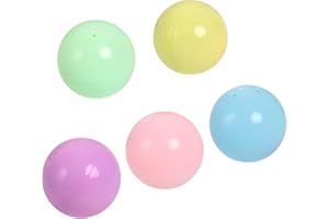 TOYHOOD 50 Pcs Small Round Capsules, Empty Clear Colored Capsules Twisted Round Balls Vending Gumball Machines Capsules Prize Container Fillable Surprise Ball for Kids Party Favor Prize (Macaron)