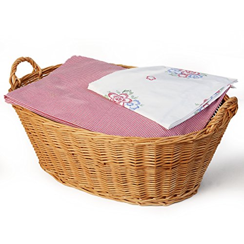 Wäschekorb aus Weide, handgeflochten 63 x 40 cm, 28 cm hoch WEIDENPROFI Weidenkorb aus Naturgeflecht - 5