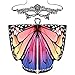 Produktbild Setsail Damen Karneval Kostüm Faschingskostüme Kinder Mädchen Kostüm Butterfly Wing Cape Schmetterlings flügel Erwachsene Kimono Schal Cape Tuch Butterfly Wings Cape + Spitze Augenmaske (B)
