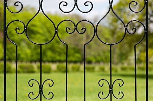 Steckzaun Höhe: 195cm Schwarz B: 80cm Rankhilfe Rankgerüst Rankgitter Metall - 3