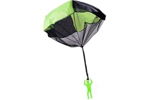 HSHDUTI Parachute Toys for Kids, Tangle Free Outdoor Flying Parachute Men, Best Small Outside Toys 2022 for 3 4 5 6 7 8 9 10 Year Old Top Christmas Stocking Stuffers Idea 2022 Boy & Girl Birthday Gifts Green