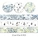 Produktbild WRITIME 3 Rollen Washi Tape Set 15mmx5m Masking Tape Scrapbooking Dekorative Craft Klebeband Bänder Abdeckband für DIY Ungiftig Craft Kunst Scrapbooking Geschenkpapier Alben Geometrie Wellen (Geometrisches Tagebuch)