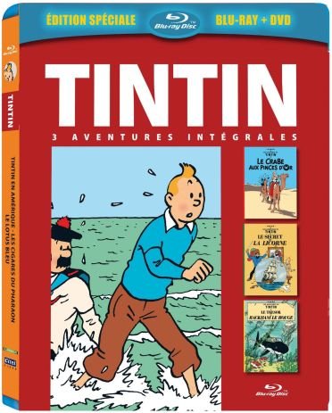 Tintin - 3 aventures - Vol. 3 : Le Secret de la Licorne + Le Trésor de Rackham le Rouge + Le Crabe aux pinces d'or [Combo Blu-ray + DVD]
