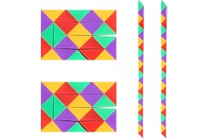 CPJJ 4 pezzi Giochi Rompicapo Cubo Bambini - Giocattoli Educativi Colorati 24 Livelli Mini Serpente, 24 Blocchi Giocattolo Twist Cubo Puzzle Gadget Bambini Regalini Fine Festa Complean