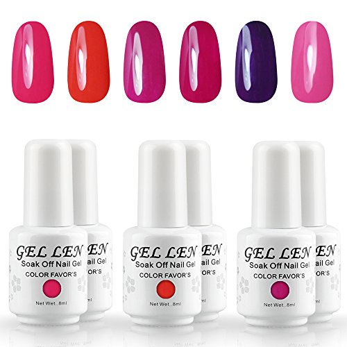 Soak Off UV Led Gel Nail Polish Kit Set - Gellen Long Lasting Gel Varnish,DIY Nail Art Kits,,24-Hour Customer Support,30-Day Money Back Guaranteed,3-Year Warranty