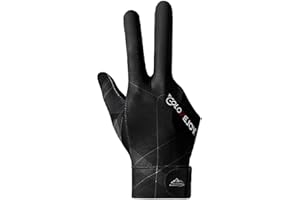 LUCKXING Anti Slip Billiard Glove 3 Fingers Show Gloves 3 Fingers Pool Gloves, Billiard Gloves Cue Shooter Pool Gloves Left And Right Hand Shooters Cue Sport Glove For Women Men Billiard Shooters Sport