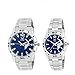 Fogg Analogue Blue Dial Unisex Watch Fogg Analog 5039-BL Couple Watch Combo RS.799.00