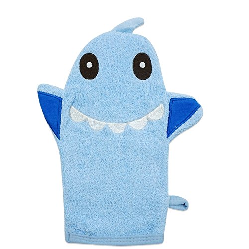 Lvge Animal Baby Wash Mitts Turquoise Shark