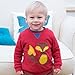 Kite Baby Boys Foxy Long Sleeve Sweatshirt, Red, 0-3 Months