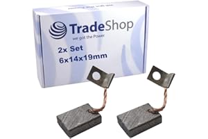 ‎TRADE-SHOP WE GOT THE POWER Trade-Shop Kohlebürste Motorkohle 6x14x19mm für Gleichstrom-Lichtmaschine 12V kompatibel mit Mercedes-Benz 0001542514 0001542714 0001542814 0001543614 0001544314