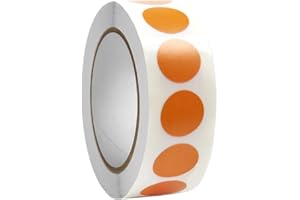 CICIING 1000 pezzi adesivi rotondi da 13 mm, etichette adesive rotonde, punti di marcatura, punti adesivi su rotolo, adesivi a punti per calendari fai da te quaderni pianificatori (arancione)