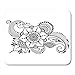Produktbild Gaming Mauspads, Gaming Mouse Pad Mehndi Flower Pattern for Henna Drawing and Tattoo 11.8"x 9.8" Decor Office Nonslip Rubber Backing Mousepad Mouse Mat