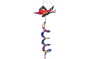 CIM Windspiel - Butterfly Twister - Spannweite: 24cm - Spirale: Ø10 cm x 50cm - inklusive Aufhängung - wetterbeständig