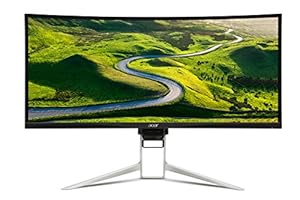 Acer Predator XR342CK 86 cm (34 Zoll) Curved eSports Monitor (HDMI 2.0, USB 3.0, DisplayPort, miniDisplayPort, 4ms Reaktionszeit, Auflösung 3440 x 1440, EEK B, Höhenverstellbar) silber/schwarz