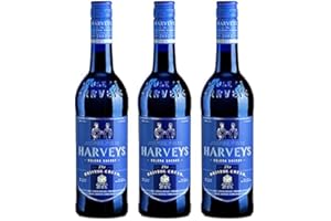 MOMENTOS SANTIAMEN Vino Harveys Bristol Cream de 75 cl - D.O. Jerez-Sherry - Bardinet (Pack de 3 botellas)