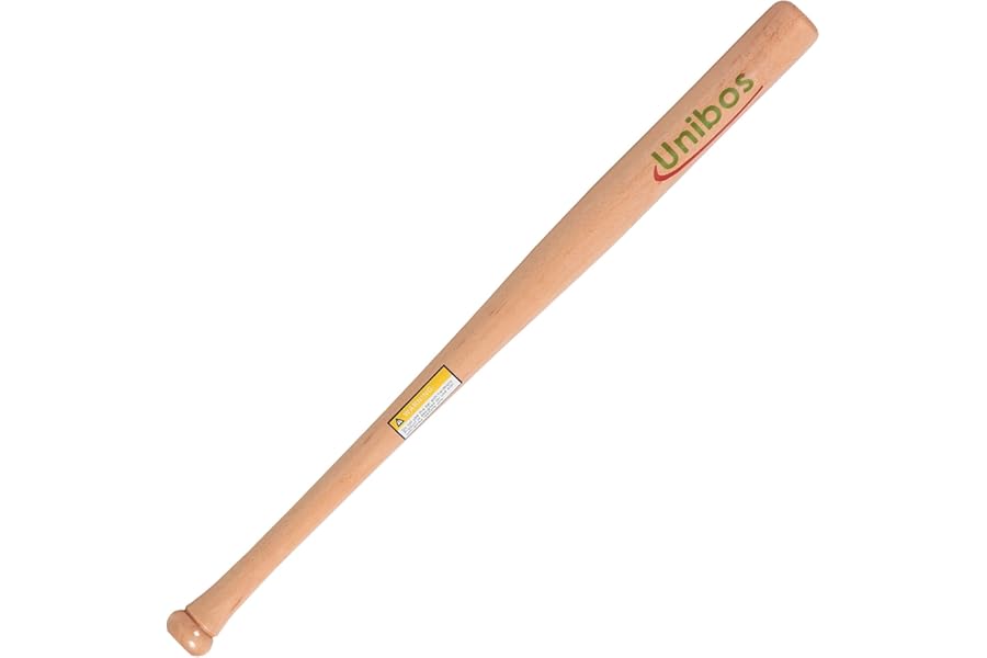 Unibos 28 inch Wooden/Aluminium Baseball Bat Adult Kids Baseball Bat Stick Anti-Slip Long Lightweight for Training and Practise or Self & Home Defence