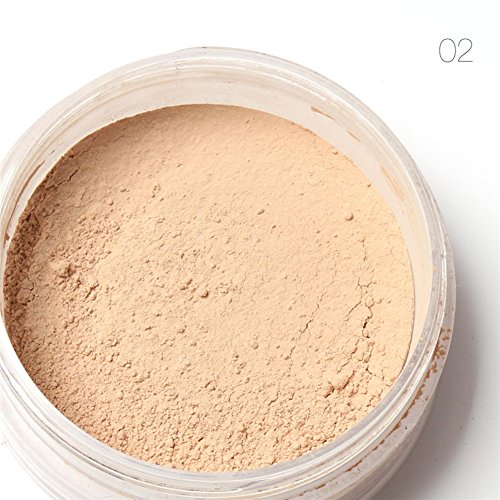 Loose Powder – 24 Stunden Dauerhaftes Anti-Sweat Loose Powder Oil Control Breathable Makeup Pulver (2# Natürliche Farbe) - 6