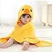 DINGANG Kids Baby Bath Towels Cute Duck Hooded Ultra-soft Flannel Bathing Wrap Blanket,0-6 Years Old