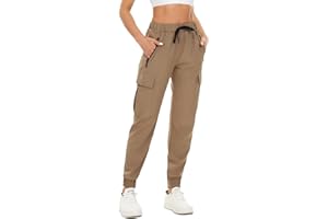 SMENG Pantalon Femmes Cargo Taille Haute Pantalons de Travail Survêtement Jogging Femmes Sarouel avec Poches
