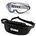 Produktbild UVEX Vollsichtbrille ultrasonic 9302 - Set inkl. Textil-Etui - 9302285 / 9302245 - Vollsicht-Schutzbrillen mit klarer Scheibe, beschlagfrei, kratzfest, Farbe:grau-schwarz / klar