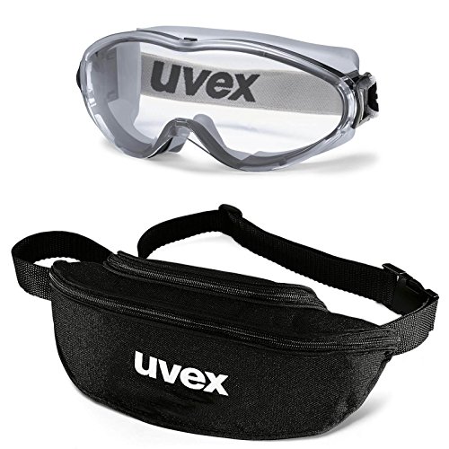 Preisvergleich Produktbild UVEX Vollsichtbrille ultrasonic 9302 - Set inkl. Textil-Etui - 9302285 / 9302245 - Vollsicht-Schutzbrillen mit klarer Scheibe, beschlagfrei, kratzfest, Farbe:grau-schwarz / klar