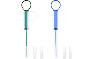 Momeski 2 Stück Tablettenfutter, Medikamentenfutter für Haustiere, Pillenspender, Tabletteneingeber für kleine Hunde und Katzen (Blau, Grün)