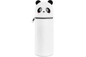 Mulor Animal Shaped Pencil Case Desk Pen Holder for Boys Girls Soft Silicone Kawaii Cute Zipper Closure