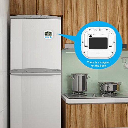 EC Technology digitale Küchenuhr/ Timer, Digital Timer mit großem Bildschirm und Magnet für die Küche zum Kochen, Backen, Spiele, Sport und Büro - 6