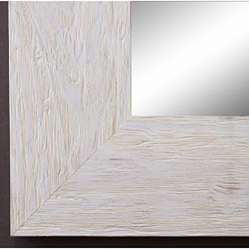 Spiegel Wandspiegel Badspiegel Flurspiegel Garderobenspiegel - Über 200 Größen - Venedig Beige Weiß 6,8 - Außenmaß des Spiegels 60 x 60 - Wunschmaße auf Anfrage - Antik, Barock