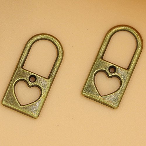 Preisvergleich Produktbild GH Automobil Schlüsselbund Weinlese Legierungen Doppelseitig Hollow Liebesschloss Anhänger Armbänder Zubehör