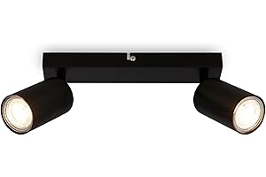 BRILONER - Plafonnier LED, douille GU10, max. 9 W, lustre de salon, lustre de chambre à coucher, lustre de cuisine, lustre de salle de bain, spot led de plafond, lustre mural d'intérieur