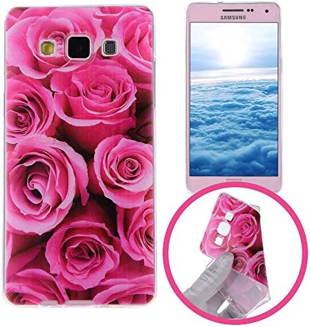 Silingsan Silicone Case for Samsung Galaxy A3 2015 SM-A300F TPU Rubber Gel Cover Ultra Slim Thin Phone Skin Soft Flexible Shell Anti-Scratch Anti-Shock Protective Bumper - Pink Roses