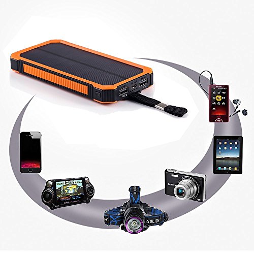 Suaoki - 10000mAh Bater a Externa Cargador Solar PowerBank con Linterna LED Port til cargador con panel solar para Smartphone y tablet reviews Suaoki - 10000mAh Bater a Externa Cargador Solar PowerBank con Linterna LED Port til cargador con panel solar para Smartphone y tablet