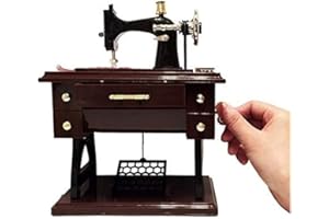 XIZHI Caja de música de juguete musical con forma de máquina de coser, caja musical de regalo para Navidad, cumpleaños, día de San Valentín, decoración de mesa