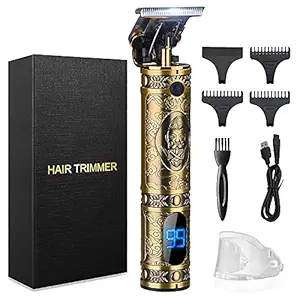 MHKJP Professional Hair Clippers for Hair Cutting Trimmers for Men LED Display Rechargeable 0mm Zero Gapped Detail Beard Shaver Barbers Trimmer