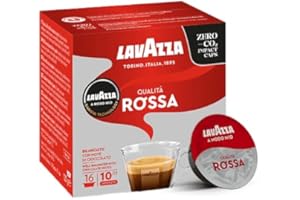 Capsule Lavazza A Modo Mio Espresso Qualit Rossa Intensit 10 monodose di caffe Macinato - Confezione da 16 ...
